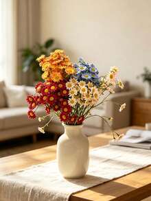 White Daisy Artificial Flowers, Wedding Floral, Fake Daisy Heads, Spring Wildflowers, Suitable For Party Decoration (Vase Not Included), Valentine's Day, Birthday Gift, Graduation Ceremony Gift, Autumn Decoration - Daisy - View 4