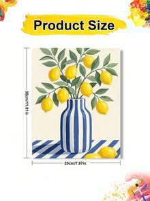 DIY Digital Oil Painting Kit - Lemon Tree Jar, Beginner Canvas Art Handmade Painting Craft, Home Decor For Living Room, Bedroom, Holiday Gift, Includes Painting Tools. - Sets - View 9