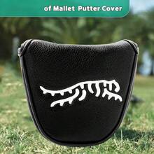 1pc Abstract Tiger Golf Club Head Cover, Golf Putter Cover, Fashionable Golf Club Protector, Suitable For Male And Female Golfers, Provides Best Protection For Your Golf Club Golf Accessories - Black - View 6