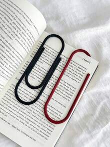 2pcs/4pcs 3D Printed Dopamine Color Bookmarks, Student Paper Clips, Bright Colorful Page Markers For Office And School Supplies - Multicolor - View 9