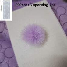 100pcs Faux Mink Fur Pom Poms, Plaid Design Pre-Cut Faux Fur, Ball Shaped, Handmade Pom Poms, Decorative Pom Poms, Soft Touch, Plaid Pattern Craft Material - Various - View 8