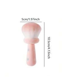 1pc Cute Polka Dot Small Bell Loose Powder Brush, Super Fluffy Soft Synthetic Bristles, Large Brush Head For Even Powder Pickup, Blush Setting Powder Makeup Tool, Setting Powder Brush Loose Powder Makeup Brush - Multicolor - View 3