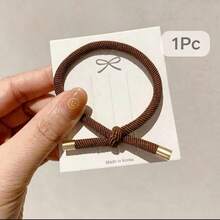 5pcs Minimalist High Elasticity Hair Ties, Colorful Bowknot Hair Bands, Suitable For Daily Wear In All Seasons - Multicolor - View 11