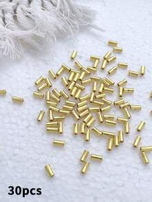 Mixed Set (50/30 Pcs) Bright Gold Spacer Beads – DIY Jewelry Findings For Bracelets, Necklaces, And Earrings - Gold - View 12