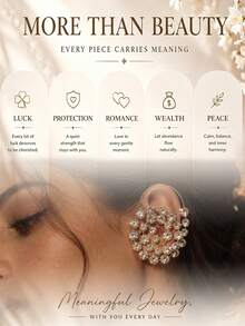 outingfit 1 đôi khuyên tai móc tai hình tròn hình học phong cách Ins bán chạy, đính đá rhinestone cao cấp thiết kế phóng khoáng, phụ kiện sàn catwalk cá tính cho nữ - Vàng - Xem 7