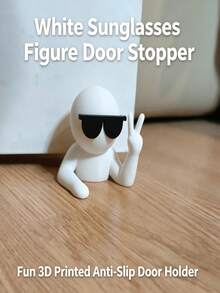 Fashion Glasses Shaped Door Stopper, Fun Plastic Non-Slip Door Wedge, Suitable For Home, Bedroom And Office Use, Does Not Damage Wooden Doors Or Floors, Fun And Relaxing Small Home Decor, Practical Rental Home Decoration Accessory - Multicolor - View 3