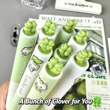 4pcs Lucky Cat Neutral Pens, Highly Attractive INS Style Rotating Brush Pens 0.5mm, Black Ink Twist Pens For Students And Exams - Multicolor - View 4