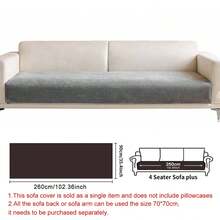 SANMOSPIN 1pc Solid Color Waterproof Sofa Cover, Non-Slip, Pet-Friendly, Simple Style, Non-Sticky, Suitable For Bedroom, Living Room, Office Home Decor, Fits Single, Loveseat, 3-Seater, 4-Seater And Sectional Sofas - Multicolor - View 57