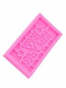 2pcs/Set Liquid Silicone Material Silicone Mold English Letter Merry Christmas! Happy New Year! Square Chocolate Mold Suitable For Christmas And New Year - View 6