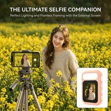 Selfie Screen With Light - Magnetic Selfie Monitor Screen, Suitable For Selfie, Vlog Shooting, Compatible With Apple 15/16/17 Pro, Adjustable Brightness, Touch Control, Wired Instant Connection Phone Holder, Photography Fill Light, Perfect Gift For Friends And Family - T7 - View 6