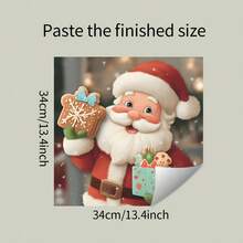 1pc Christmas Sticker Set, Removable Waterproof PVC Decals, Suitable For Cabinet Decoration, - A - View 2