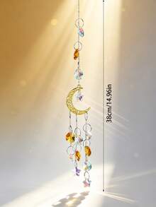 1pc Hanging Garden Decor Ornament, Crystal Yard Window Hanging Pendant, May Your Life Always Have Romantic Light And Shadow Little Surprises - A - View 6