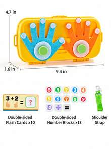 Finger Number Calculation Toy, Children's Addition And Subtraction Early Education Educational Toy, Math Cognitive Teaching Tool, Children's Math Finger Counting Toy, Addition And Subtraction Practice, Educational Desktop Toy Number Cognitive Finger Calculator, Addition And Subtraction Learning Educational Toy - Multicolor - View 5