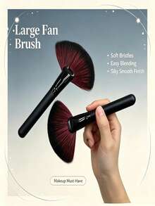 Soft Fan‑Shaped Powder Brush Practical Beauty Tool To Sweep Away Loose Residual Powder After Foundation - Multicolor - View 2