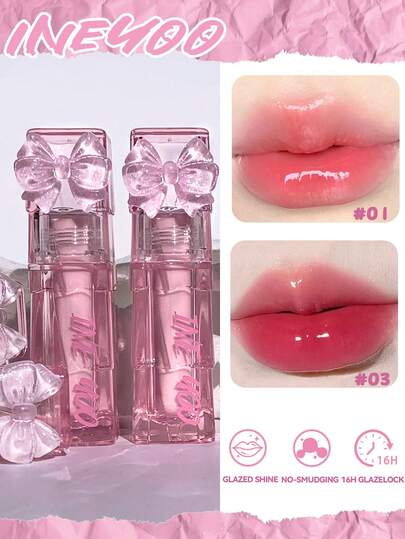 Water-Glow Lip Glaze – Mirror Shine, One-Swipe Color, Hydrating & Non-Sticky, Long-Lasting Shine; Clear Glossy Finish, Perfect For Daily Wear Or Dates; A Must-Have For Women, Also A Heartfelt Gift.