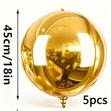 20/10/5/2pcs Silver Inflatable Mirror Reflective 4D Aluminum Foil Balloon Set - Reusable Disco Balloons Suitable For Birthday Party Decor, Holidays, Weddings And Various Events - Multicolor - View 23