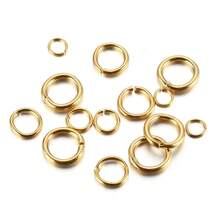 100pcs Stainless Steel DIY Connecting Rings, Round Jump Rings For DIY Jewelry Making, Bracelets, Anklets, Beaded Accessories, Pendant Necklaces, Bag Chain Connectors, Closed Jump Rings, Earrings And Pendant Open Rings, DIY Handmade Jewelry Accessories Making Materials - Closed Ring - View 4