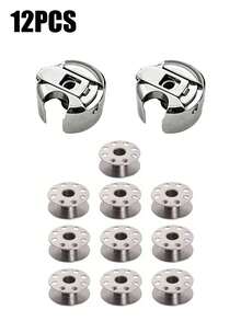 12/30/42PCS Sewing Machine Bobbin Case & Metal Steel Bobbins Set, Heavy‑Duty Sturdy Spool Bobbin Replacement Kit & Repair Supplies, Household Domestic Sewing Machine Parts, Durable Sewing Accessories Compatible For Most Standard Home Sewing Machines. - Multicolor - View 8
