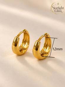 6pcs/3pairs Women's Luxury Minimalist Zirconia Starry Earrings Set, Suitable For Daily Commute, Party, Nightclub And Other Occasions - Gold - View 10