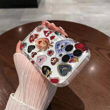 個性化時尚奶油色貝殼 TPU 防震保護殼，適用於 Apple 手機，兼容 Apple 機型，適合作為情侶、女性、女兒、男朋友、女朋友和青少年女孩的生日與聖誕禮物 - 彩色 - 查看 4