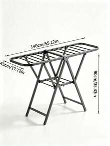 X-Shaped Grey Foldable Floor Clothes Drying Rack, Can Be Used With Adult Plastic Hangers, Suitable For - Balcony, Indoor Drying Of Small Fabrics, Quilt Air-Drying, Bathroom Decor - Random Color - View 11