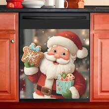 1pc Christmas Sticker Set, Removable Waterproof PVC Decals, Suitable For Cabinet Decoration, - A - View 1