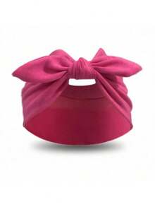 1pc Wide Rabbit Ear Headband For Women, Cute Sweet Girl Solid Color Hairband, Back To School Season Simple Elastic Knotted Bow Hair Accessory - Multicolor - View 15