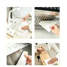 Washable Kitchen Paper Towels, Disposable Cleaning Wipes, High Absorbency, Non-Greasy, Roll Format, Random Pattern, Suitable For Kitchen, Car, Living Room, Bathroom, Bedroom And Other Places, Kitchen Cleaning Essential, Also Serves As Decoration - A - View 7