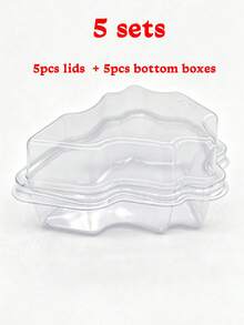 10 Sets/5/1 Reusable Transparent Christmas Tree Gift Boxes, Suitable For Holiday Desserts, Party DIY Decorations And Party Gift Containers, Christmas Gifts, Gift Filling Packaging Boxes, Candy Containers For Party, Bolsas Para Dulces. Christmas, Gift Boxes (Please Check Size Chart Before Ordering) - Multicolor - View 11