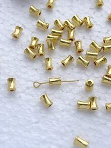 Mixed Set (50/30 Pcs) Bright Gold Spacer Beads – DIY Jewelry Findings For Bracelets, Necklaces, And Earrings - Gold - View 6