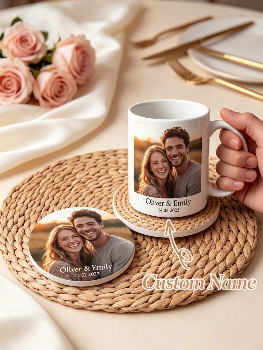 Personalised Photo Mug With Text | Custom Picture Coffee Mug Gift For Her | Printed Photo Cup | Unique Birthday Gift Idea - Multicolor - View 1