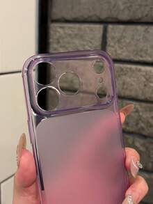 極簡透明亮面相機保護手機殼，相容 iPhone 18 Pro Max、17 Pro Max、17 Pro、17 Air、16 Pro Max、15、14、13 Pro Max，磨砂透明背蓋 - 透紫 - 查看 5