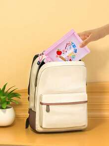 Tas Penyimpanan Jaring Bermotif Hati Lucu untuk Guru, Tas Organizer Makeup & Alat Tulis Portabel untuk Perjalanan, Hadiah Terima Kasih yang Ideal untuk Guru - MultiWarna - View 8