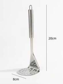 1pieza Machacador de Papas de Acero Inoxidable, Prensa Manual para Puré, Utensilio de Cocina Resistente con Mango Cómodo, Ideal para Papas, Aguacate, Verduras y Alimentos Suaves, Fácil de Usar y Limpiar, Accesorio Práctico para Cocina Mexicana, Perfecto para Preparar Purés, Guarniciones y Recetas Caseras - Plateado - Ver 11