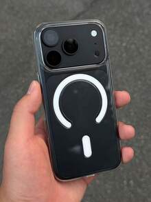 1件裝頂級透明磁吸手機殼,相容 iPhone 18 Pro Max 18 17 Pro,支援無線充電,硬 PC 背蓋保護殼 - 透白色 - 查看 3