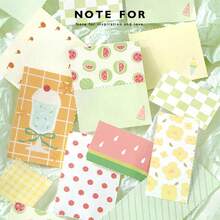 Patchwork Sticky Notes Series Summer Theme Planner Decorative Paper Non-Adhesive Material For Notebooks, Diaries, Planners, Back To School Season, School Opening Season - one-size - View 2