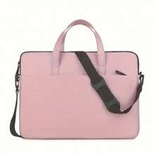 Sac à ordinateur portable de couleur unie léger et portable, housse d'ordinateur portable portable pour les voyages d'affaires, sac à ordinateur portable de bureau à bandoulière avec fermeture éclair - A - Voir 9