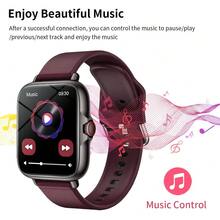 QAGSFLC Smart Watch, Men's And Women's Comfortable Silicone Strap Sports Smartwatch, Upgraded Version With Wireless Calling, Pedometer, Calorie Counter, Activity Tracking, Multiple Sports Modes, Remote Camera Control, Music Playback Control, Alarm Reminder, Message Notification, Multifunctional Sports Smartwatch, 1.83-Inch HD Full Screen Touch, Compatible With Android And IOS System Phones, Suitable As A Holiday Gift - Multicolor - View 6