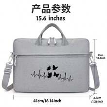 1pc Laptop Bag With Minimalist Butterfly Print, 2 Sizes Available, Adjustable Comfortable Shoulder Strap, College, Daily Commute, Office, Durable Handle, Multi-Functional One Shoulder & Hand Carry, Unisex, All Season, Multi-Color, & Versatile Laptop Bag - Laptop Bag - View 3