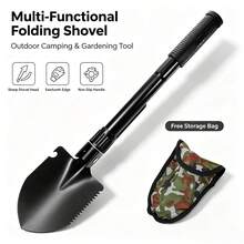 4-In-1 Multifunctional Foldable Portable Car Mud Shovel, Camping Outdoor Iron Spade With Storage Bag - Folding Shovel - View 12