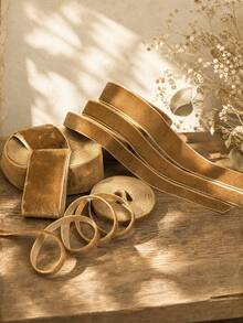 Light Brown Velvet Ribbon, Single-Sided 3 Yards/5 Yards Continuous Length, 0.39 Inches To 1.57 Inches Wide, Suitable For Gift Wrapping, Bows, Wedding Bouquets And Holiday Decorations - Light Brown Ribbon - View 6