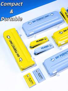 1pc Cute Mini Stapler, Portable 10 Size Stapling Machine, Great Binding Tool For Students, Daily Office Paperwork, Kids - Multicolor - View 7
