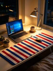 Mouse Pad With Simple Three-Color Striped Pattern. Its Delicate And Smooth Surface Allows The Mouse To Move Freely, Position Accurately Without Jitter. It Is Suitable For Office, Study And Daily Home Computer Operation. - View 7