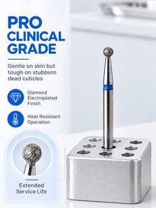 DeDryDS 1pc Russian Cone Diamond Nail Drill Bit, For Cuticle Removal, Electric Nail Drill Accessory - Multicolor - View 4