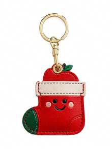 1pc Cute Christmas Socks PU Leather Keychain, Cartoon Fruit Socks Bag Pendant, Backpack Car Key Holiday Key Ring, Christmas Gift - Christmas Stocking - View 14