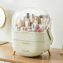 LIVINGANDHOME 14 Colors Multi-Function Makeup Storage Case, Cosmetics Organizer, Jewelry Organizer Case, Finishing Box, Makeup Storage Box, Cosmetic Box, JewelryBox, Makeup Organizer, Makeup Storage Organizer,Cabinet Decorative - Light Green - View 2