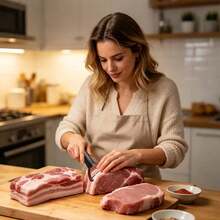BBQ Handheld Fat Trimmer, Stainless Steel Meat Cutter, Kitchen Gadget For Beef, Holiday Feast & Dinner Gathering - B - View 6