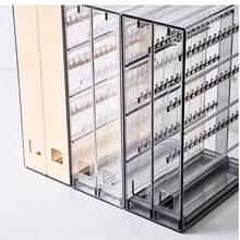 Acrylic Jewelry Storage Box, Transparent Multi-Layer Drawer Desktop Organizer, Suitable For Earrings, Necklaces, Rings, Bracelets, Dust-Proof Jewelry Display Rack, Vanity Use, Halloween, Christmas Gift - Clear - View 5
