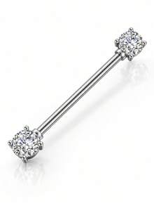 1pc Stainless Steel CZ Industrial Barbell Ear Stud, Unisex, 16/38mm Threaded Back Cartilage Spiral Piercing, Minimalist Daily Jewelry - Gold - View 10