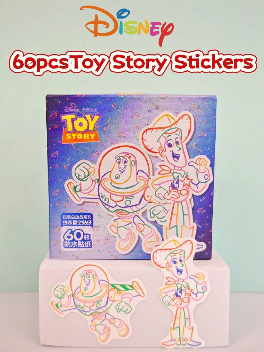 60Pcs Disney Toy Story Stickers Set -Classic Disney Stickers,Official Licensed Cartoon Vinyl Decals, Scrapbook Supplies, Journal Classroom Reward , Birthday Gift,Stickers For Laptop,Water Bottle , Classroom ,Funny Stickers,Cute Stickers - Multicolor - View 1